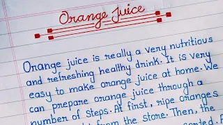 Processing Writing  of 'Orange juice' 🍊 step by step/ How to make orange juice #writing @Prity161