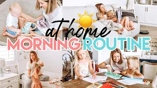 At Home Back to School Morning Routine With 3 Kids | Stay at Home Mom | Kendra Atkins