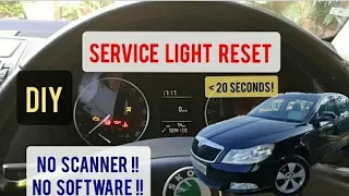 Resetting the service interval for Skoda Octavia!2009-2013 Skoda Octavia 2  reset OIL Service light