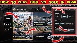 Battleground Mobile India SOLO Kaise Khele || How to play Solo in BGMI || BGMI SOLO MODE