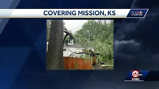 Storm damage reported in areas across Wyandotte, Johnson counties on the Kansas side