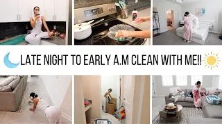 LATE NIGHT TO EARLY A.M CLEAN WITH ME!! //CLEANING MOTIVATION // Jessica Tull