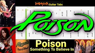 Something To Believe In - Poison - Guitar + Bass TABS Lesson (Rewind)