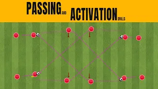 Basic Passing Activation Drills + Warm UP | 4 Variation | Football/Soccer Drill