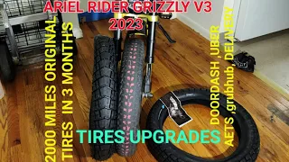 Ariel Rider Grizzly v3 2023 Tire Upgrade to vee tire e-huntsman tire 20x4.0wire 700 miles every week