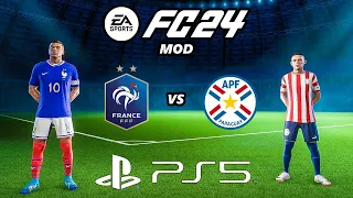 FC 24 FRANCE - PARAGUAY | PS5 MOD Ultimate Difficulty Career Mode HDR Next Gen