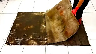 The return story of a dirty Rug / carpet cleaning satisfying ASMR