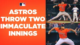 ASTROS PITCHERS TOSS TWO IMMACULATE INNINGS IN THE SAME GAME TO THE SAME HITTERS!!!