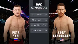 PETR YAN VS CORY SANDHAGEN БОЙ В UFC / ПЕТР ЯН ПРОТИВ КОРИ САНДХАГЕНА ПОЛНЫЙ БОЙ ЮФС / UFC 267