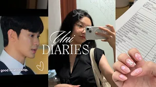 uni diaries | classes, korbeq, nails, birthday surprise, queen of tears, etc