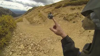 Tellurium Creek Trail (steep section DESCENT) - Taylor Park Colorado - ATV Ride Sep 19, 2018