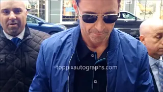 Hugh Jackman signs autographs for TopPix