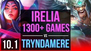 IRELIA vs TRYNDAMERE (TOP) | 1300+ games, Triple Kill | Korea Master | v10.1