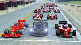 Bugatti Bolide Carbon Edition 900 Kg vs Ferrari F1 Cars at Monza GP