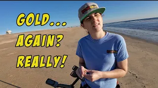 Metal Detecting Bolsa Chica Beach | Gold In The Scoop Again... Yes, Really!