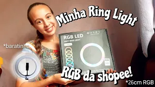 Comprei uma ring light RGB na shopee|*unboxing*