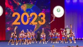 Stingrays Orange Day 1   Cheerleading Worlds 2023