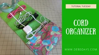 How to Sew a Homemade Roll Up Charger Cord Organizer - DIY Sewing Project