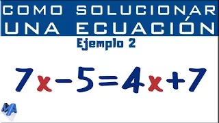 How to solve a whole first degree equation | Example 2