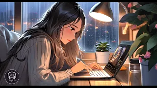 Chill Lofi Vibes 📚 Relaxing study music with night work space ambience ~ Lofi radio | Chillhop mix