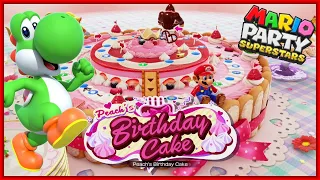 Peach's Birthday Cake - Full Board - Mario Party Superstars - Mario vs Luigi vs Yoshi vs Birdo