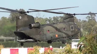 Spain Army Boeing CH-47D Chinook (ET-416) Take Off Malaga LEMG