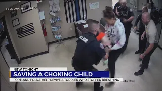 Portland police help save choking toddler