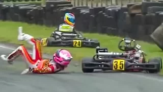 Jess Hawkins Karting Crash at Super 1 Shenington 2012