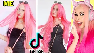 Reacting To My Best Friend Recreating My CRINGY TIKTOKS... *Embarrassing*