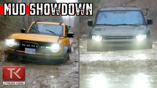DEEP Water! Ford Bronco vs Land Rover Defender in the Mud & Rocks - Which Does it Best?
