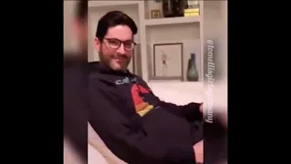 Tom Ellis being a crazy cat dad for 9 minutes and 8 seconds