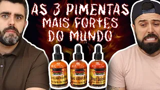 PROVANDO AS 3 PIMENTAS MAIS FORTES DO MUNDO I Carolina Reaper - Trinidad Scorpion - Bhut Jolokia #09