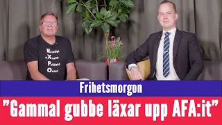 Frihetsmorgon - "Äldre svensk gubbe läxar vänsterextremist som vandaliserar valaffischer"