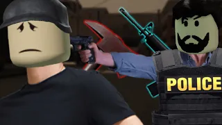 Police brutality in Roblox Criminality