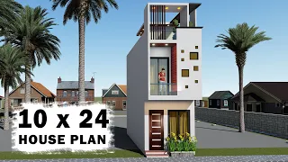 छोटे से घर में शानदार डिज़ाइन,3D 10 by 24 makan ka naksha,10*24 house plan,10x24 me ghar kaise bnaye