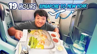 19 Hour Flight! LONGEST Flight in the World Singapore to New York Food & Flight Review