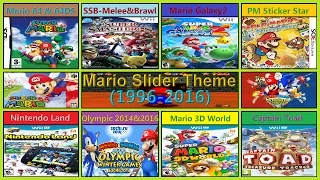 Mario Slider theme evolution (1996-2016) v.2