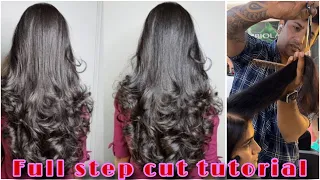 How to Layer with step hair cut कैसे करे | Step Wit layer hair cut | multi layer | घर बैठे सिखे easy