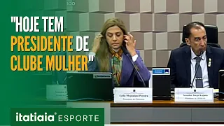 LEILA RESPONDE KAJURU, APÓS SENADOR DIZER QUE 'MULHER VAI AO ESTÁDIO E PERGUNTA QUEM É A BOLA'