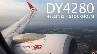 Norwegian DY4280 | Helsinki - Stockholm Arlanda | Boeing 737-800 | LN-DYR / EI-FHV