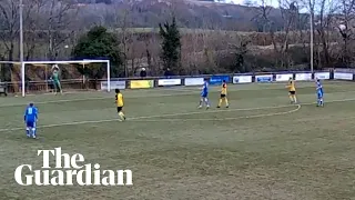 'Oh hello!': Clevedon Town player scores non-league goal of the season contender