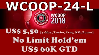 WCOOP-24-L $5,50 NLHE [3-Max, Turbo, Prog. KO, Zoom], $60K Gtd - Final Table Poker replay (cards up)