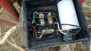 Süt sağma makinesinin elektirik ve motor bağlantısı. Kondansatör ile yön verme.