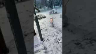 Firework and snowman’s head the head explodes TikTok