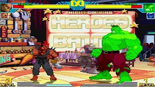 Akuma & Gouki VS Hulk & Beast I Marvel vs Capcom Maximum