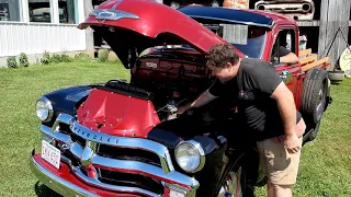 Possum Holler Garage Fire It Friday 1954 Chevy 3100. Dual Carbs on a 235 CI