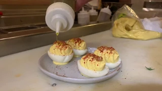 Plating Wursthall's Deviled Eggs