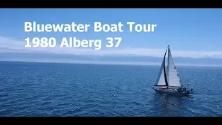 BOAT TOUR! 1980 Alberg 37 Sailboat- Bluewater Cruising Boat (Episode 31)