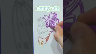 Dibujo Hormiga fácil. #dibujo #drawing #videoshorts #arte #ant #easy #hormiga #facil #shorts #funny