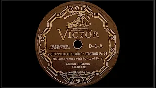 Victor Radio Tone Demonstration 1929